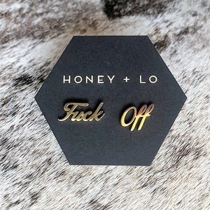 Tarnish Free F*ck Off Stud Earrings